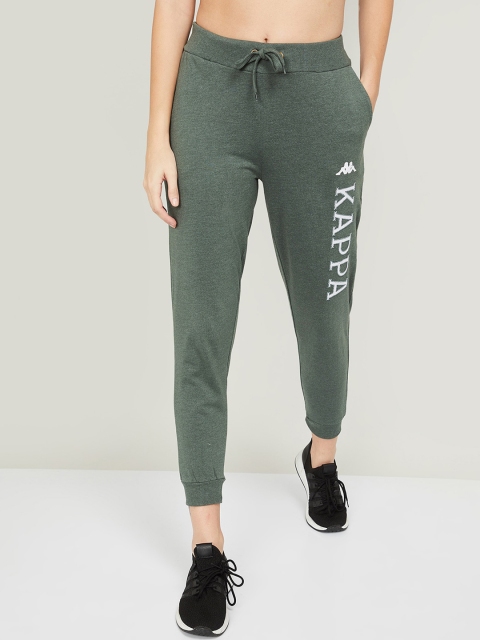 

Kappa Women Green Solid Cotton Joggers