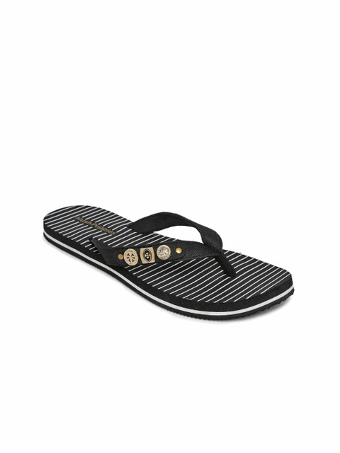 

Hush Puppies Women Black Striped Flats