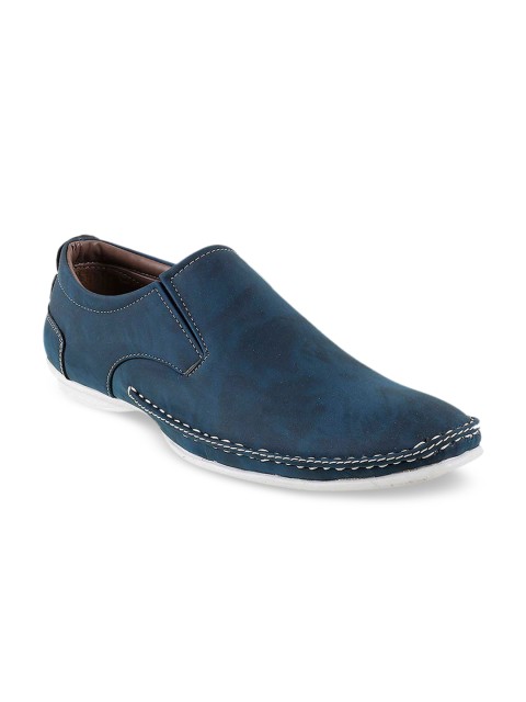 

WALKWAY Men Blue Textured Slip-On Sneakers