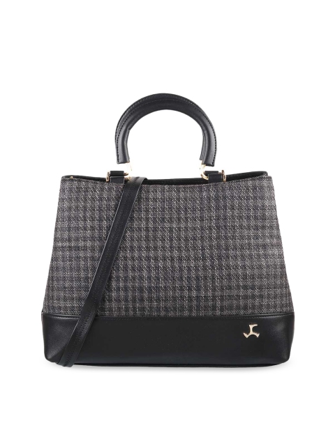 

Mochi Women Black Colourblocked Structured Handheld Bag