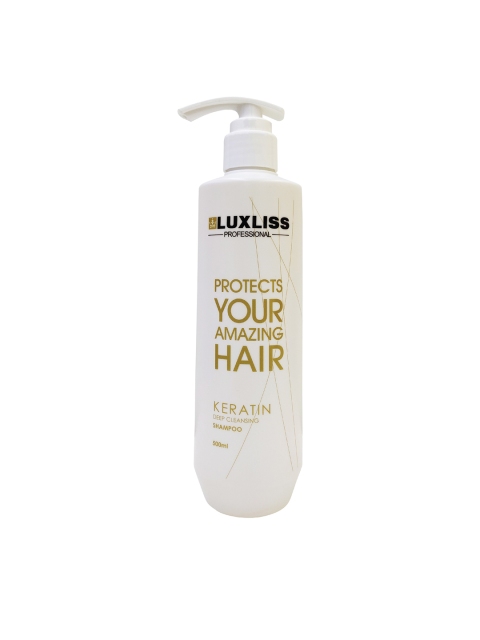 

LUXLISS Keratin Deep Cleansing Shampoo - 500 ml, White
