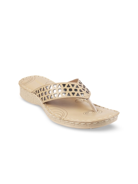 

WALKWAY Beige Printed Wedge Sandals