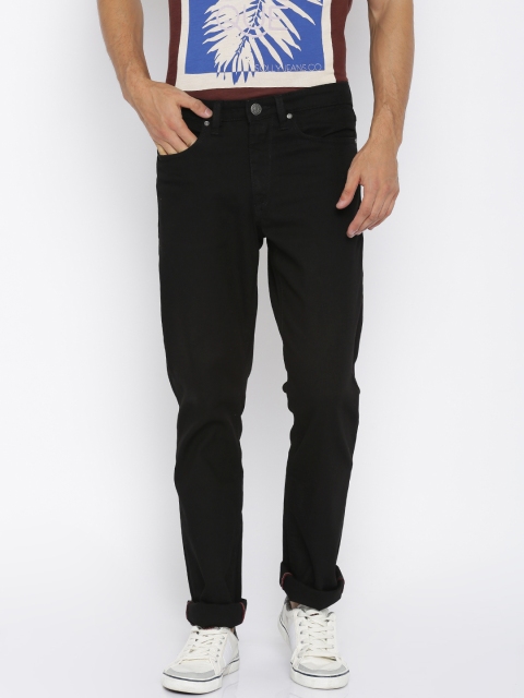 

Solly Jeans Co. by Allen Solly Men Black Mid-Rise Clean Look Jeans