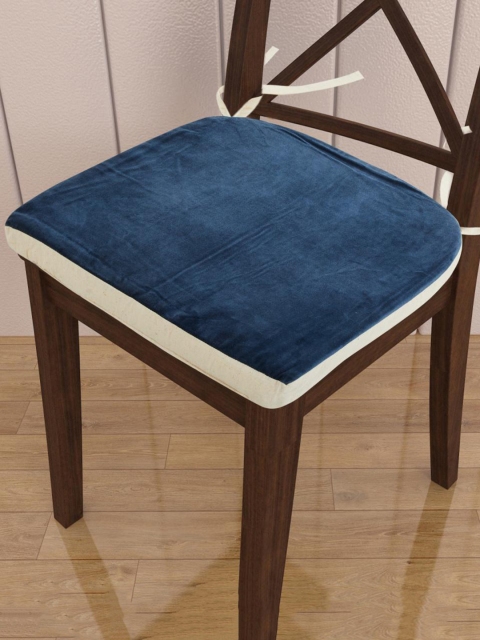 

Home Centre Blue & White Solid Poise Cotton Chair Pad