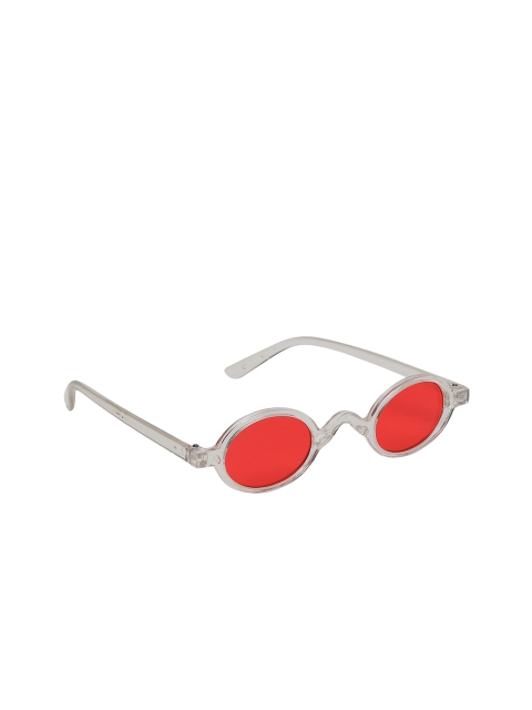

FROGGY Unisex Kids Red Lens & White Oval Sunglasses with UV Protected Lens FG-ADOR-09