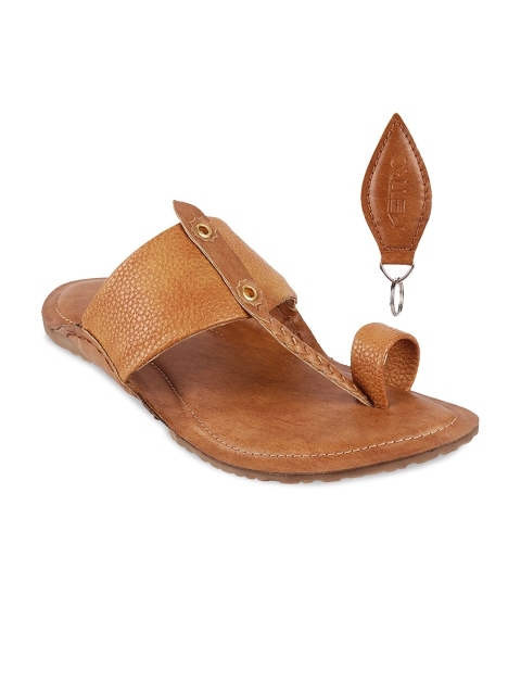 

Metro Men Tan Brown Kohlapuri Sandals