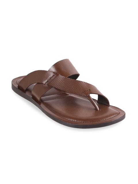 

Metro Men Brown Leather Comfort Sandals