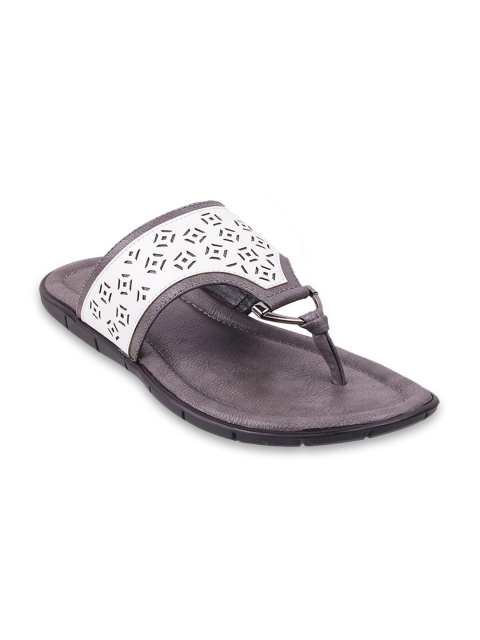 

Metro Men White & Brown Leather Comfort Sandals