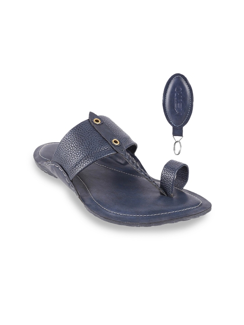 

Metro Men Navy Blue Leather Comfort Sandals