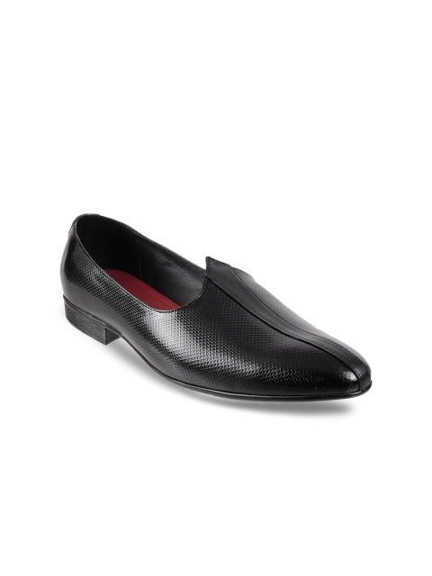 

Metro Men Black Shoe Style Leather Sandals