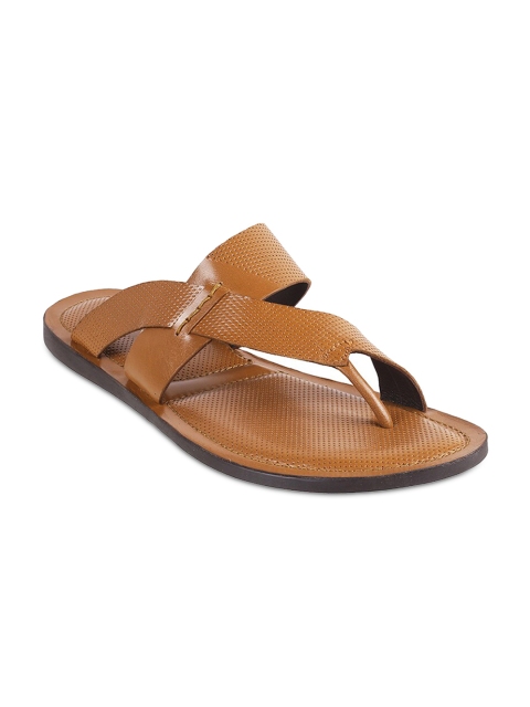 

Metro Men Tan Textured Synthetic Daily Comfort Sandals