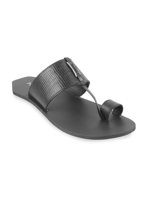 

Metro Men Black Kohlapuri Comfort Sandals