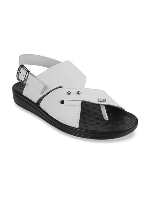 

Metro Men White Leather Comfort Sandals
