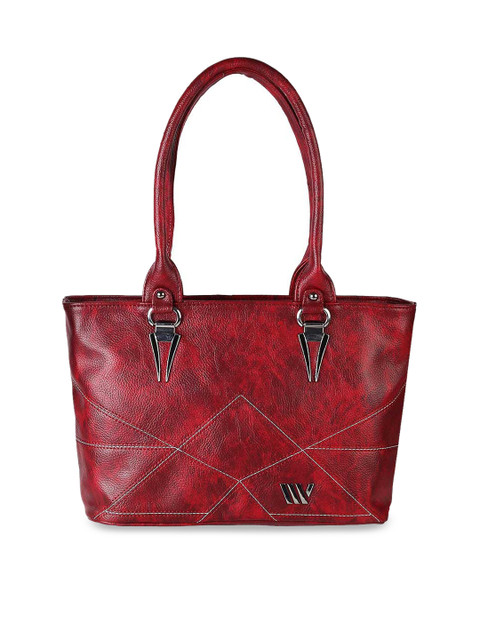 

WALKWAY Maroon Textured Structured Shoulder Bag