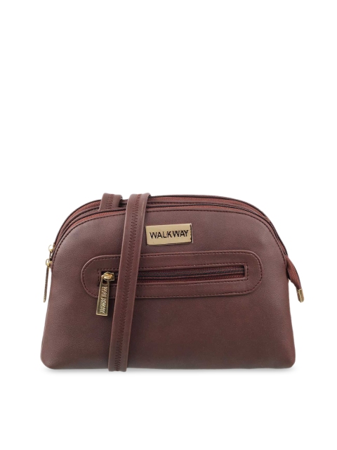 

WALKWAY Brown Structured Sling Bag