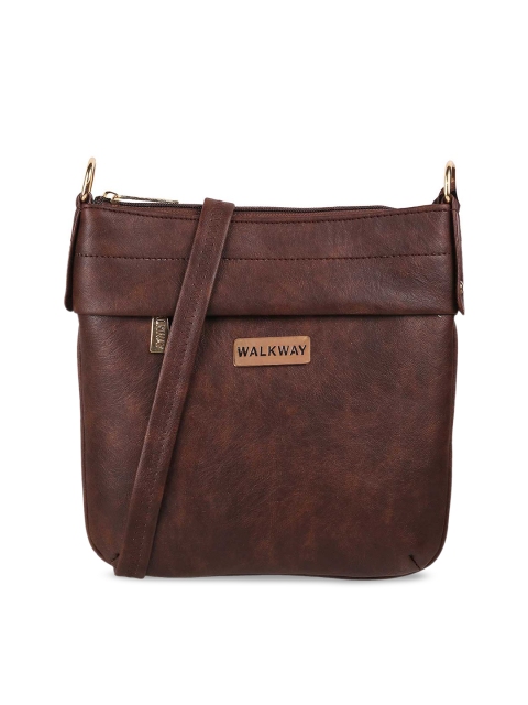 

WALKWAY Brown Solid Structured Sling Bag