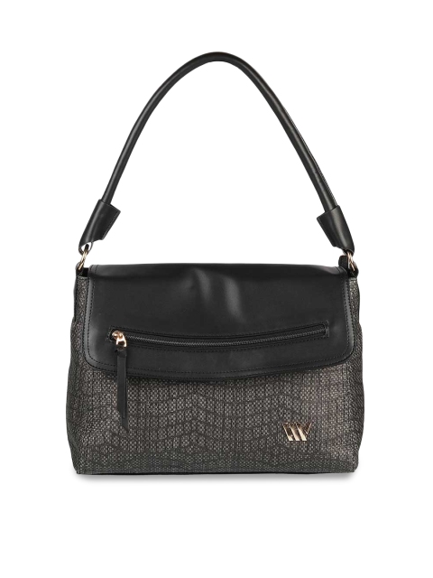 

WALKWAY Black Textured Structured Shoulder Bag