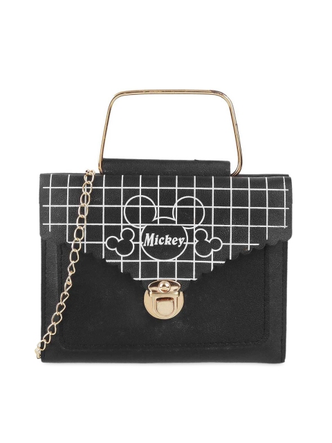 

WALKWAY Black Checked Structured Handheld Bag