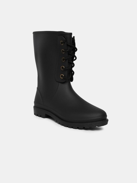 

20Dresses Women Black High-Top Flat Boots