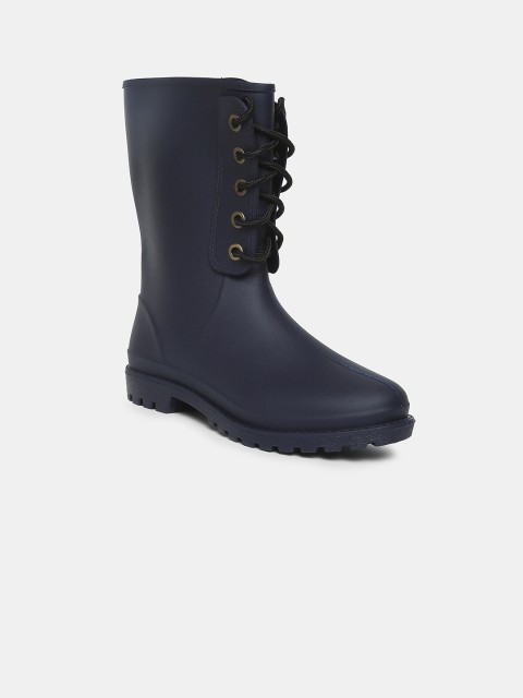 

20Dresses Women Navy Blue Solid Flat Boots