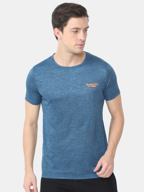 

Masculino Latino Men Blue Rapid Dry Training or Gym Sports Active T-shirt
