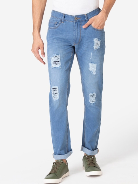 

Allen Cooper Men Blue Mildly Distressed Strechable Light Fade Jeans