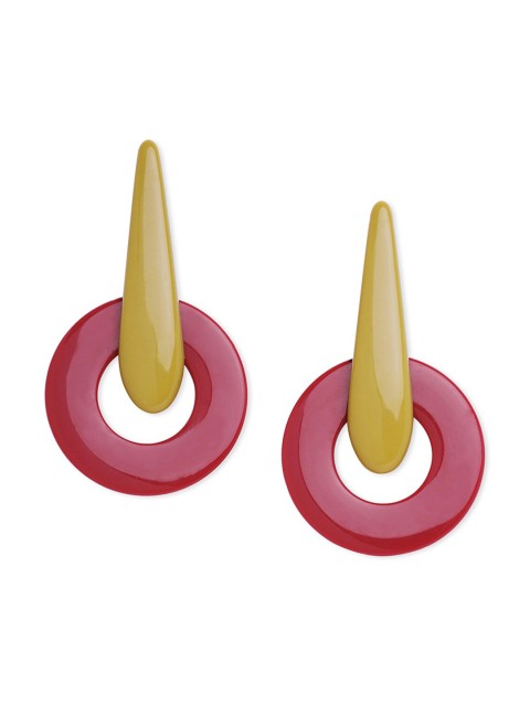 

Blisscovered Red Contemporary Drop Earrings