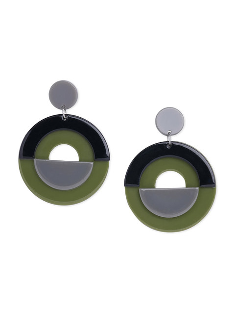 

Blisscovered Green Contemporary Drop Earrings