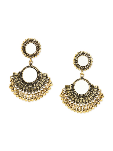 

Blisscovered Women Gold-Toned Geometric Antique Drop Earrings