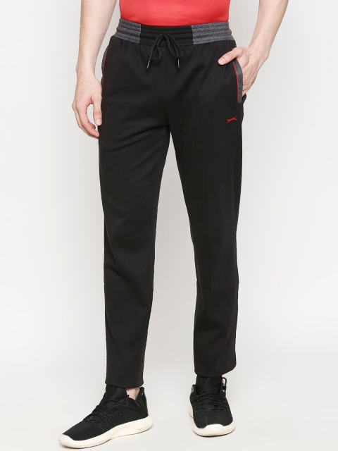 

Black Panther Men Black & Grey Solid Slim-Fit Track Pants