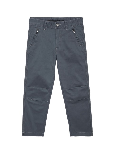 

UNDER FOURTEEN ONLY Boys Grey Slim Fit Trousers