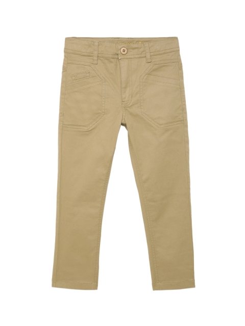 

UNDER FOURTEEN ONLY Boys Khaki Slim Fit Trousers