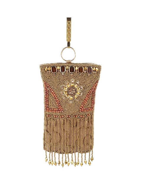 

Metro Women Gold-Toned & Red Embellished Purse Clutch