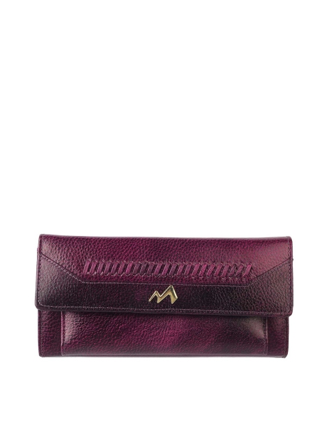 

Metro Women Purple Textured Envelope Clutch
