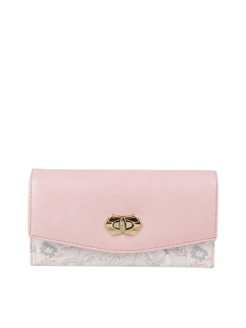 

Metro Women Pink & White Printed Envelope Clutch