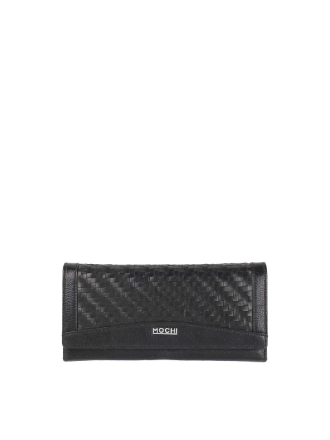 

Mochi Women Black Textured Envelope Clutch