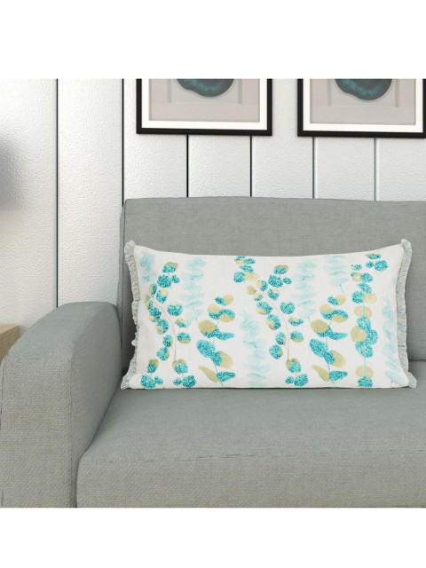 

Home Centre Blue & White Floral Printed Rectangle Cushion Cover
