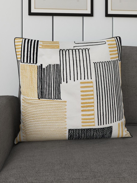 

Home Centre White & Black Geometric Square Cushion Covers