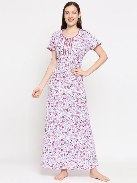 

XIN White Printed Maxi Nightdress