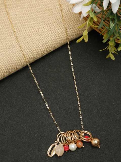 

NEUDIS Gold-Toned & Red Gold-Plated Contemporary Handcrafted Necklace