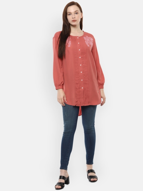 

Van Heusen Woman Red & White Printed Tunic