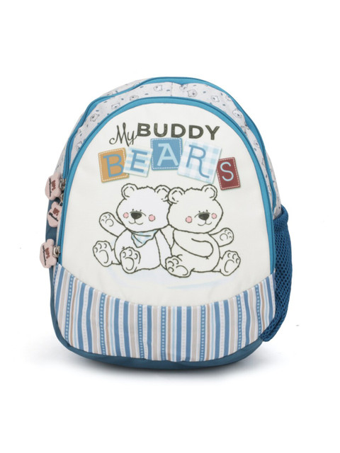 

QIPS Unisex Kids Cream Graphic School Bag -12 inches