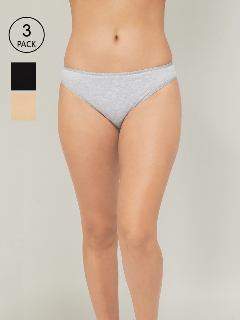 

Ginger by Lifestyle Women Pack Of 3 Assorted Cotton Basic Briefs