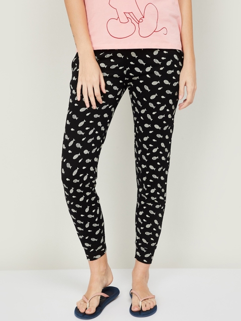 

Ginger by Lifestyle Women Black & White Printed Lounge Pants