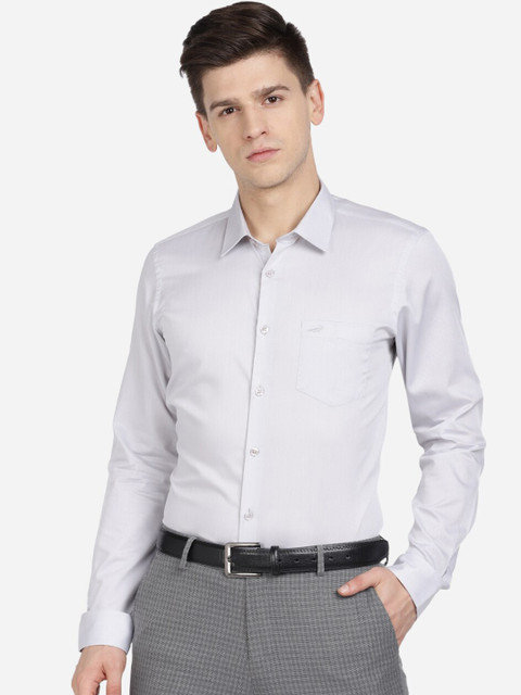 

Crocodile Men Grey Slim Fit Opaque Formal Shirt