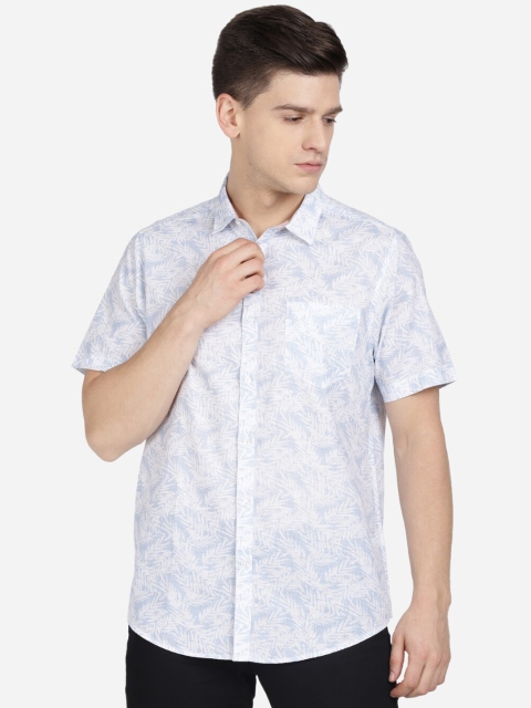 

Crocodile Men Blue Slim Fit Floral Opaque Printed Casual Shirt