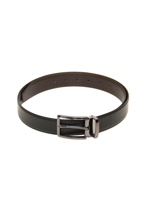 

Calvadoss Men Black Textured PU Formal Belt