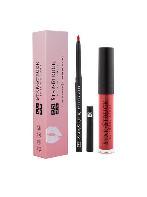 

STAR STRUCK BY SUNNY LEONE Coral Pack of Lip Gloss & Liner Lipkit - Coralicious