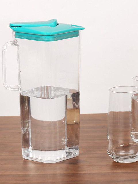 

Home Centre Transparent & Turquoise Atlantis Solid Pet Jug