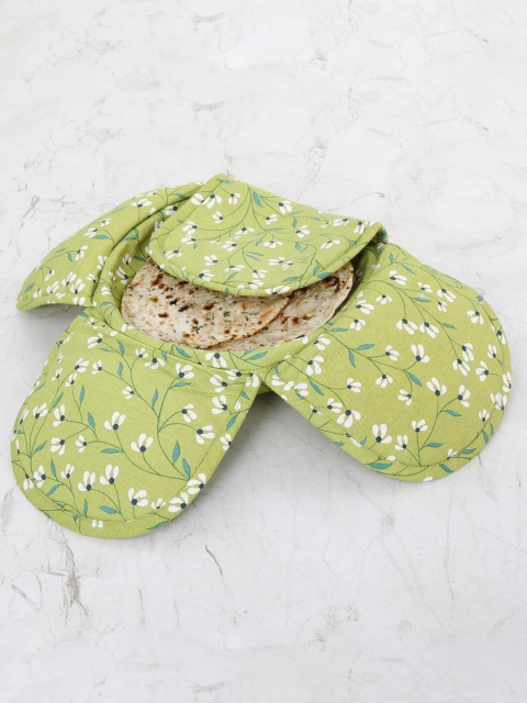

Home Centre Green & White Floral Printed Bread Basket